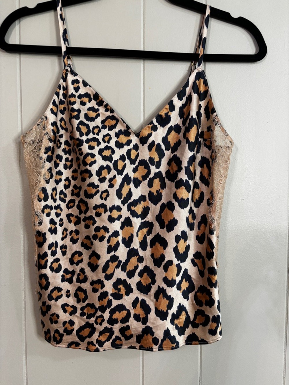 Victoria’s Secret Leopard Lace Cami XS Y2K Satin Tie Back Top Going Out - Picture 3 of 14